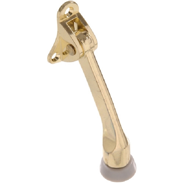 Hardware Essentials 851332 Kick Down Door Stop, Steel, Brass