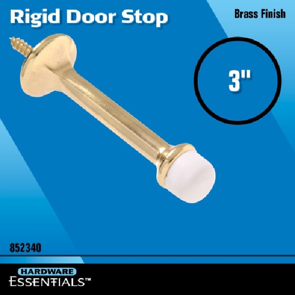Hardware Essentials 852340 Rigid Door Stop, Steel, Brass