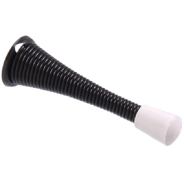 Hardware Essentials 852349 Door Stop, 3 in L, Steel, Oil-Rubbed Bronze, 2 PK