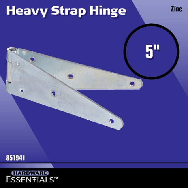 Hardware Essentials 12 in. Heavy Strap Hinge in Zinc-Plated (5