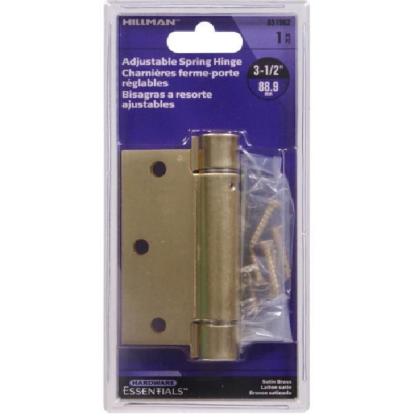 Hardware Essentials 851962 Spring Hinge, Satin Brass - 2