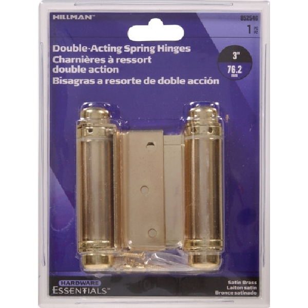 Hardware Essentials 852546 Spring Hinge, Satin Brass - 2