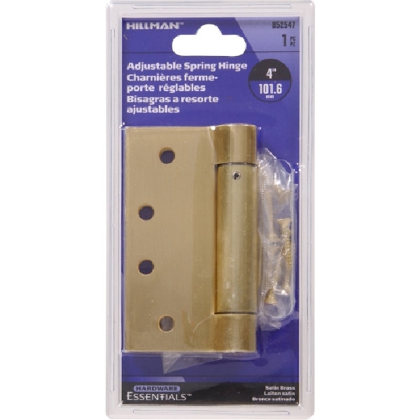 Hardware Essentials 852547 Spring Hinge, Satin Brass - 2