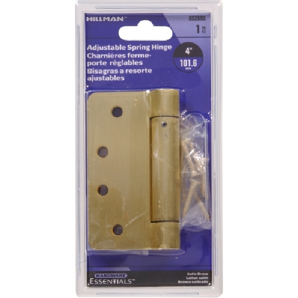 Hardware Essentials 852690 Spring Hinge, Satin Brass - 2