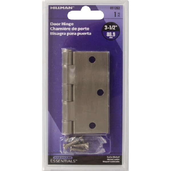 Hardware Essentials 851262 Door Hinge, Satin Nickel, Removable Pin - 2