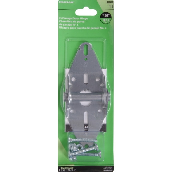Hardware Essentials 852124 Garage Door Hinge, 7-3/8 in H Dimensions, Steel, Galvanized