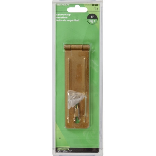 Hardware Essentials 851395 Safety Hasp, 6 in L, Yellow Dichromate/Zinc, Fixed Staple