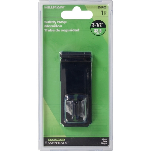 Hardware Essentials 851425 Safety Hasp, 3-1/2 in L, Fixed Staple - 2