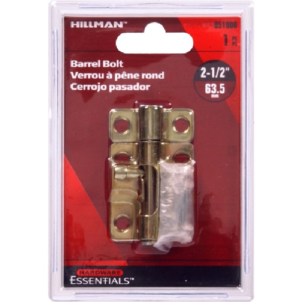 HILLMAN 851007 Barrel Bolt, Yellow Dichromate/Zinc - 2