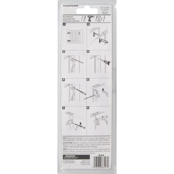 Hardware Essentials 851376 Thumb Latch, For: In Swinging Gates and Shed Doors up to 1-3/4 in Thick, Steel, Plated