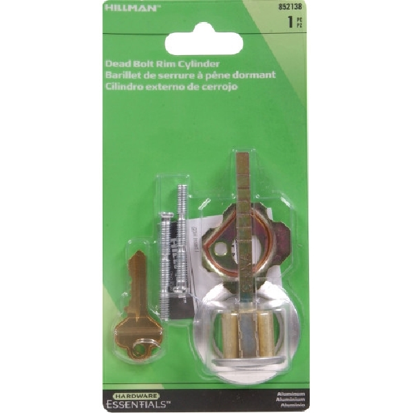 Hardware Essentials 852138 Replacement Cylinder, 1-1/2 in L Shaft, Steel, Aluminum