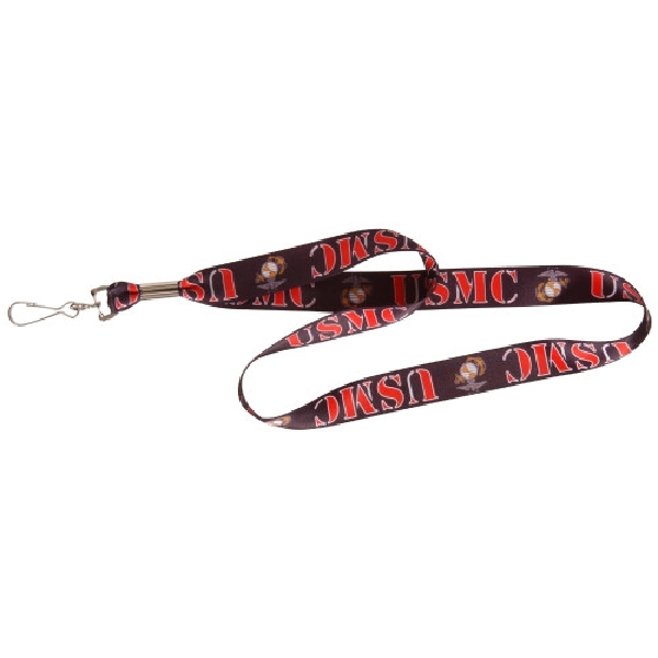 Hillman 712373 Lanyard, Polyester, Black/Red, Swivel Hook End