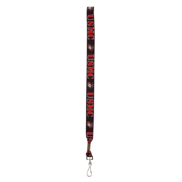 Hillman 712373 Lanyard, Polyester, Black/Red, Swivel Hook End