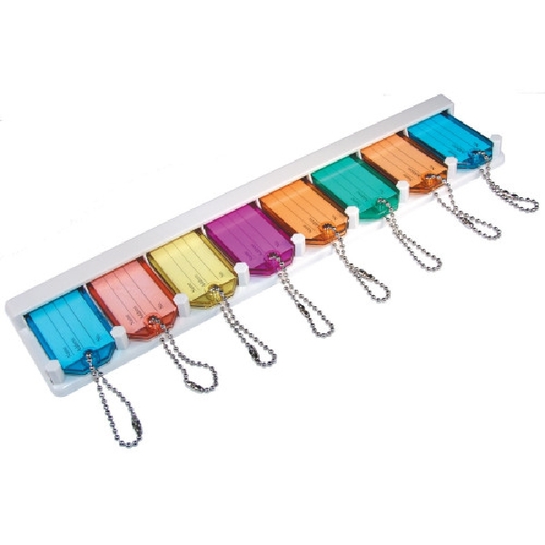 710930 Beaded Chain Key Tag, Plastic, Assorted