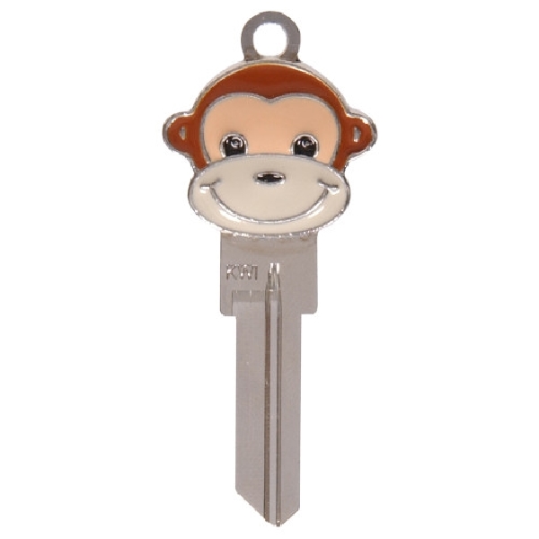 Hillman 87506 Key Blank, Monkey 3D, Brass, Nickel, For: Kwikset 66 KW1 Locks