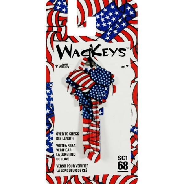 Key Blank, Hillman, Schlage, WacKey American Flag, SC1/68 - 2