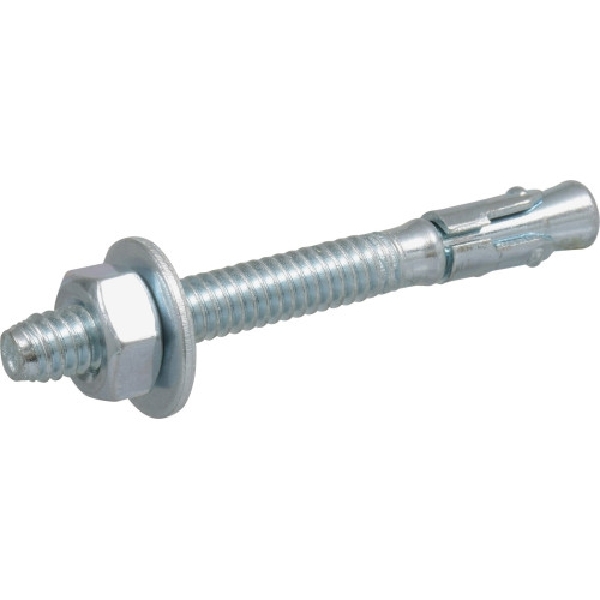 371950 Wedge Anchor, 5/8 in Dia, 6 in L, 2975 lb, Steel, Zinc-Plated