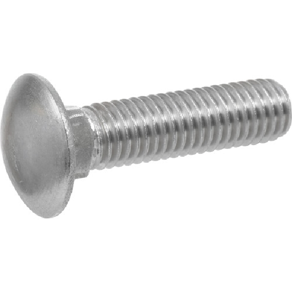 832660 Carriage Bolt, Coarse Thread, 1-1/2 in OAL, Stainless Steel