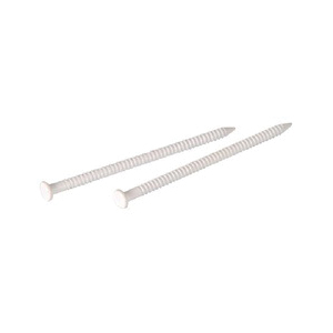 41806 Panel Nail, 1 in L, Steel, Panel Head, Ring Shank, White, 6 oz