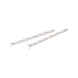 41807 Panel Nail, 1-5/8 in L, Steel, Panel Head, Ring Shank, White, 6 oz