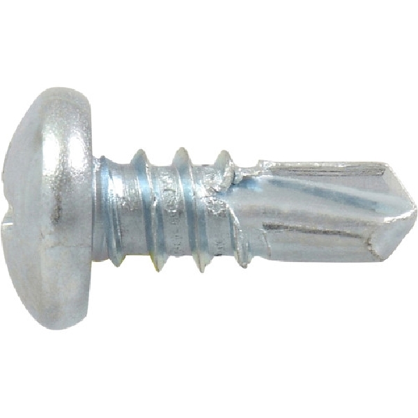 Screw, Hillman, Zinc-Plated, Phillips-Drive, Pan-Head, Self-Drilling, #8 x 1/2 in, 4 PC - 2