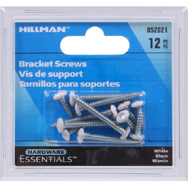 Hardware Essentials 852021 Shelf Bracket Screw, #7 Thread, Pan Head, 12 PK