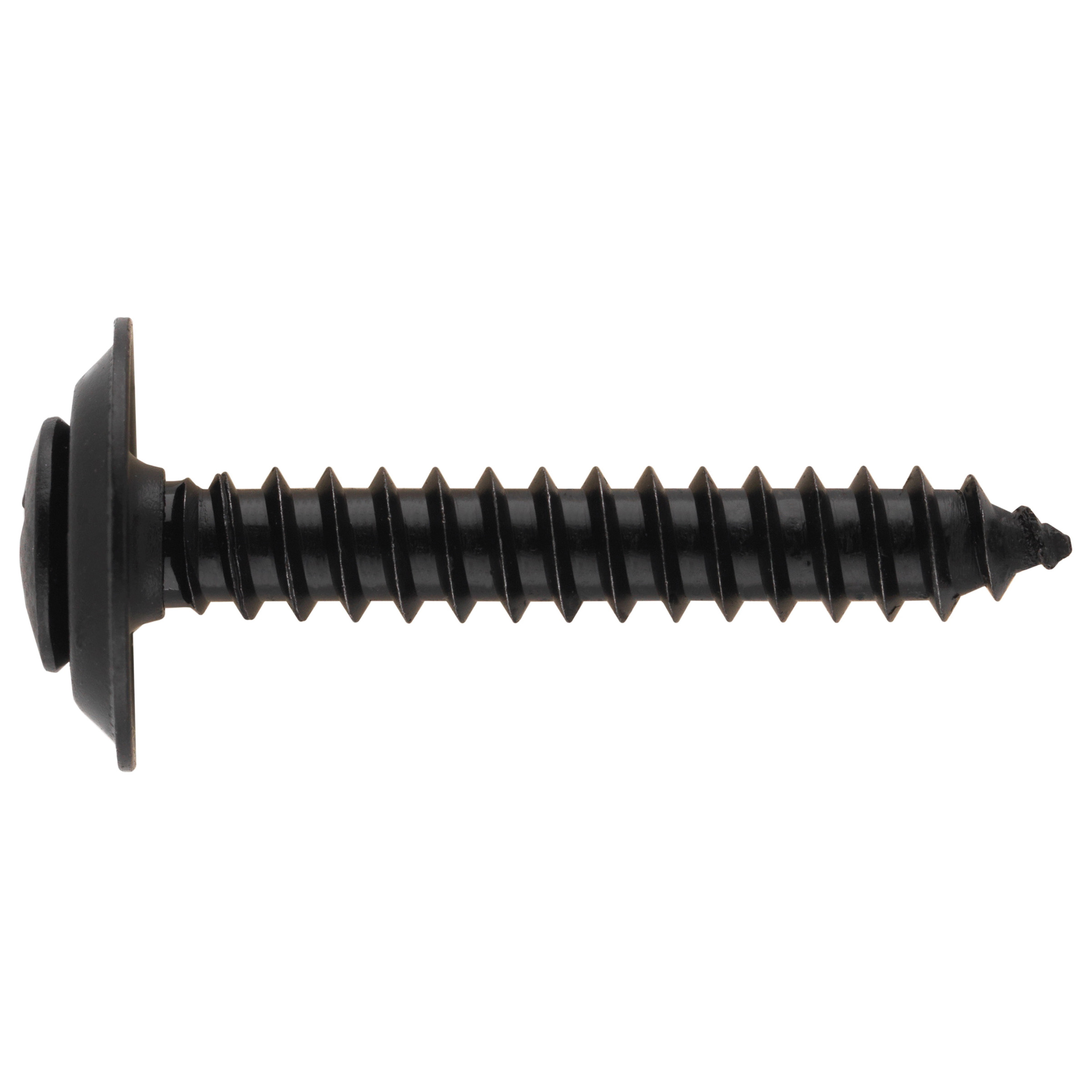 882642 Screw with Washer, #10-16 Thread, 1-1/4 in L, Coarse Thread, Oval, Trim Head, Phillips Drive, Steel