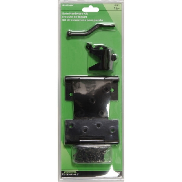 Hardware Essentials 851371 Gate Hardware Kit, Steel, Black, 1-Piece - 2