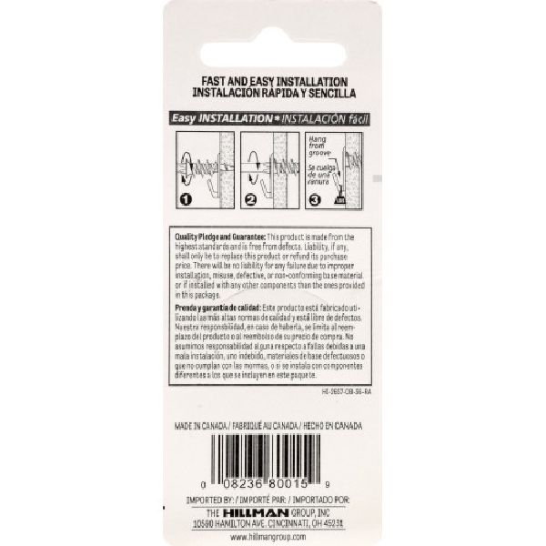 Hillman 122403 Picture Hanger, 50 lb, Brass, Gold