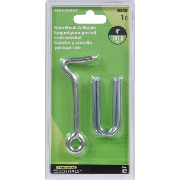 Hardware Essentials 851930 Hook and Eye Latch with Staples, Zinc-Plated - 2