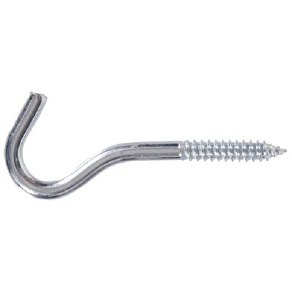 Hardware Essentials 321806 Screw Hook, 5/16 in Dia Wire, 4-1/2 in L, Zinc-Plated