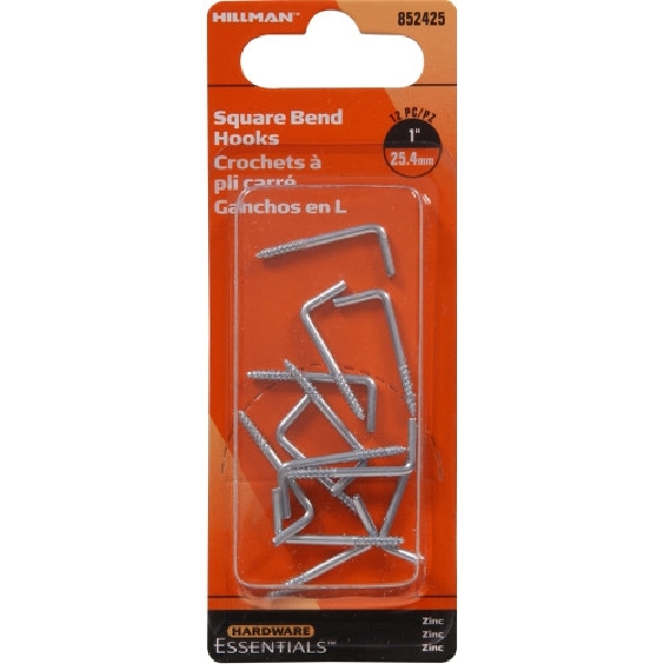 Hardware Essentials 852425 Screw Hook, 1 in L, Zinc-Plated
