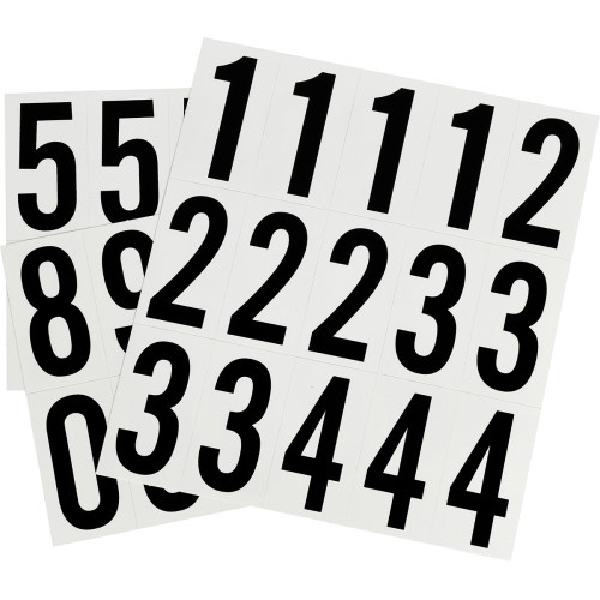Adhesive House Number Pack, Hillman, Black & White 2 in, Assortment - 2