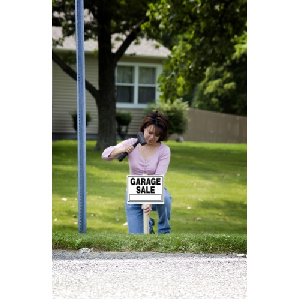 Hillman 840058 Sign, GARAGE SALE, Black Legend, White Background, Plastic, 24 in W x 20 in H Dimensions
