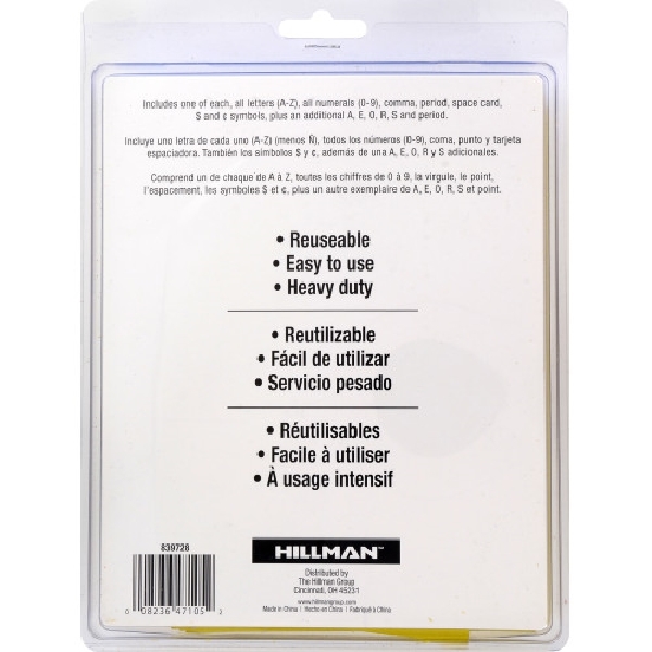 HILLMAN 839728 Stencil Set, Yellow - 3