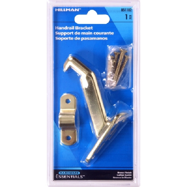 Hardware Essentials 851182 Handrail Bracket, Steel, Brass - 2