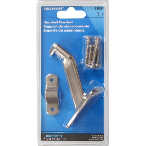 Hardware Essentials 851524 Handrail Bracket, Steel, Satin Nickel - 2