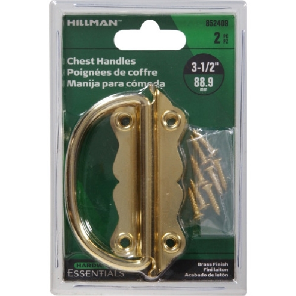 HILLMAN 852409 Chest Handle, Brass - 2