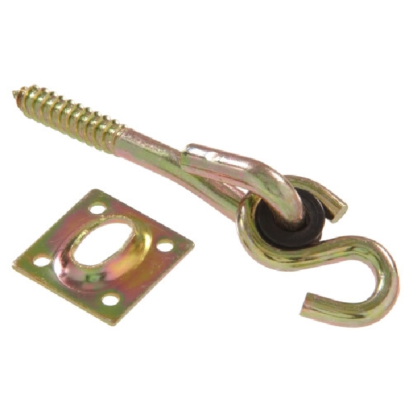 Hardware Essentials 851861 Swing Hook Kit, 4 in Opening, Yellow Dichromate/Zinc