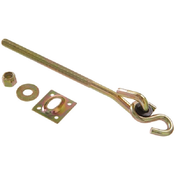 Hardware Essentials 851862 Swing Hook Kit, 7-1/4 in Opening, Yellow Dichromate/Zinc