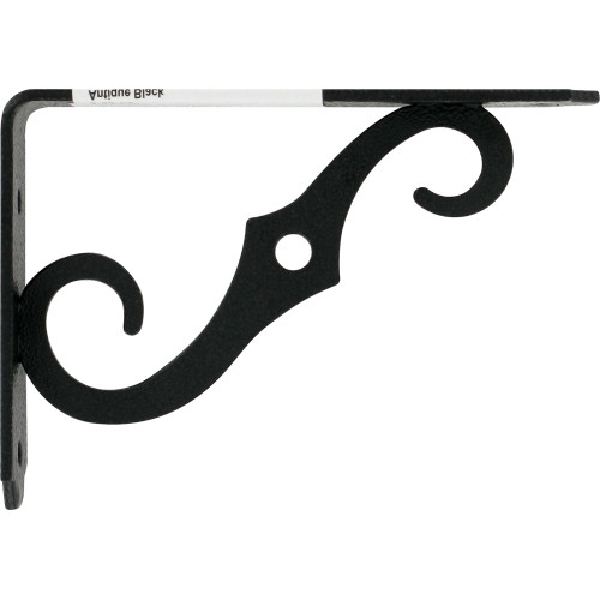 Hardware Essentials 852000 Shelf Bracket, 80 lb, 5 in L, Steel, Antique Black