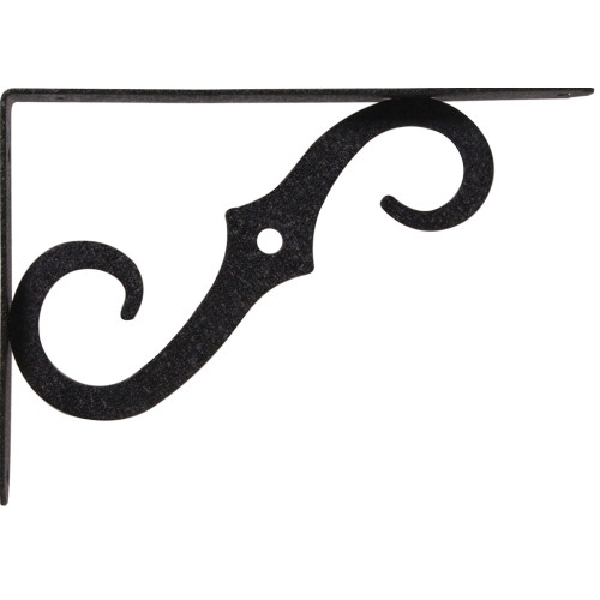 Hardware Essentials 852002 Shelf Bracket, 100 lb, 10 in L, Steel, Antique Black