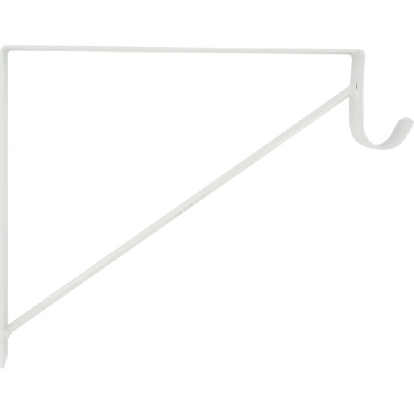 Hillman 852013 Shelf Bracket, 125 lb, 10 in L, Steel, White, 1/PK