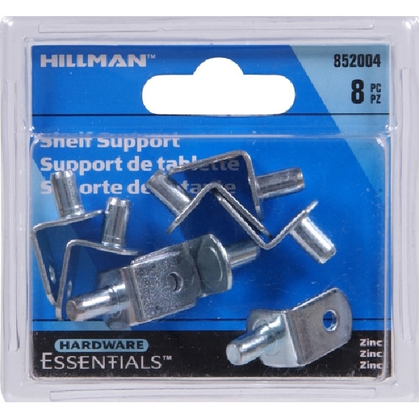 Hillman 852004 Shelf Support, Zinc, Steel, 8 PK