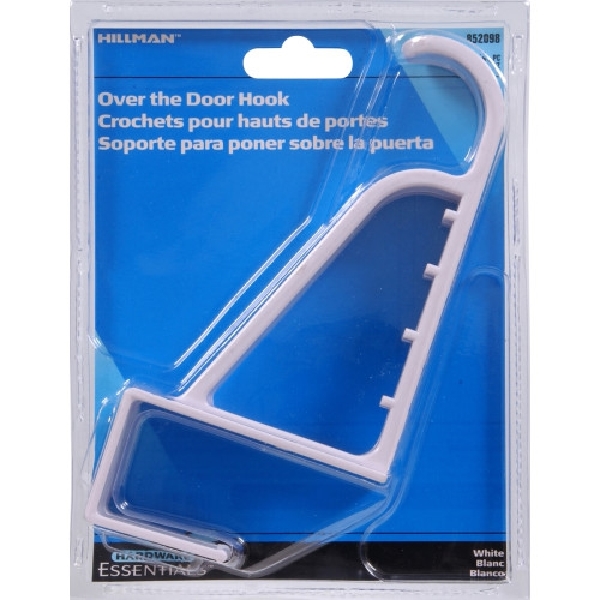 Hardware Essentials 852098 Adhesive Hook, Adhesive Mounting, Plastic, White - 2