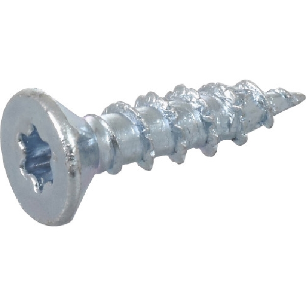 116713 Screw, #8 Thread, 3/4 in L, High-Low, Serrated Thread, Flat Head, Star Drive, 3-Sided Pyramid Point