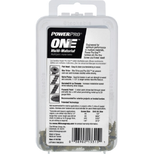 c　1/2 Power Pro 6 x 1/2-in Epoxy One Exterior Wood Screws (50-Per