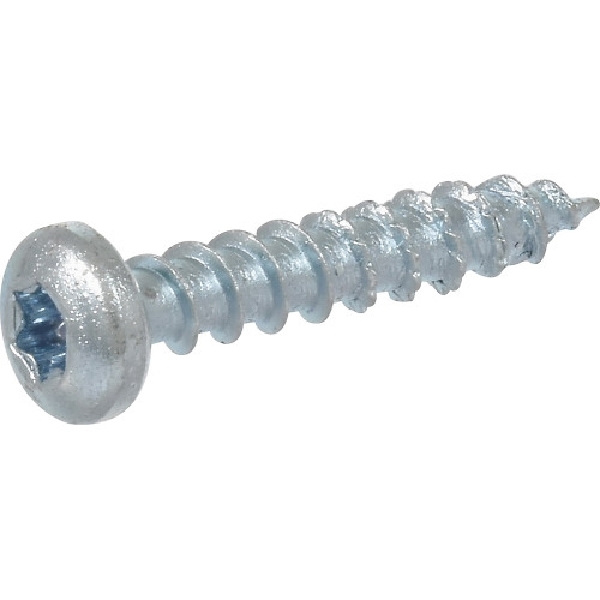 116938 Screw, #8 Thread, 1 in L, High-Low, Serrated Thread, Pan Head, Star Drive, 3-Sided Pyramid Point, 35 PK