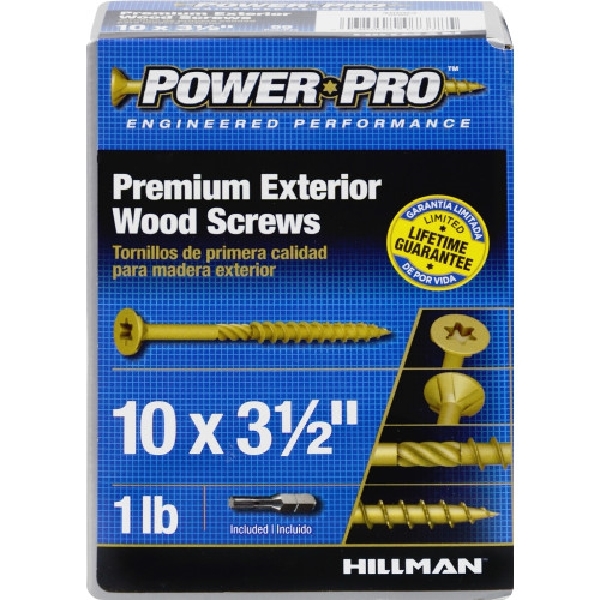 Power Pro 48603 Screw, #10 Thread, 3-1/2 in L, Bore-Fast Thread, Star Drive - 2