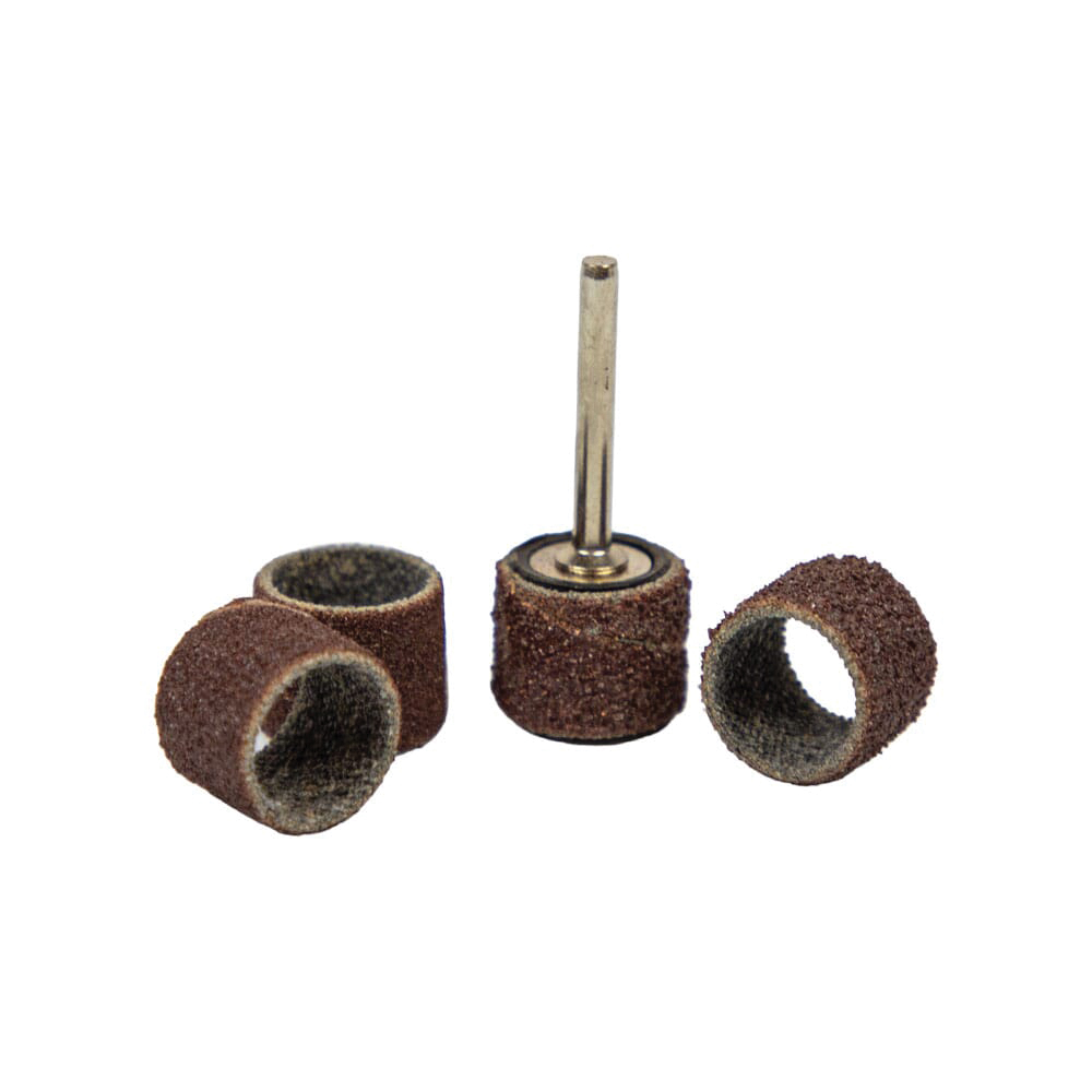 Forney 60217 5-Piece Sanding Drum Kit, 1/2 in Dia Drum, 1/2 in L Drum, Medium, Rubber Backing - 4